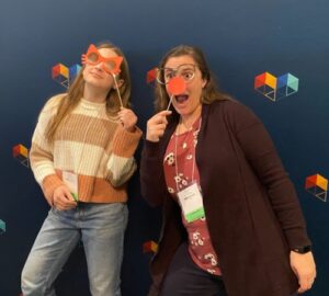 ResizedMentorMatch2023 Lucca and Johanna mentor and mentee match in a photo booth
