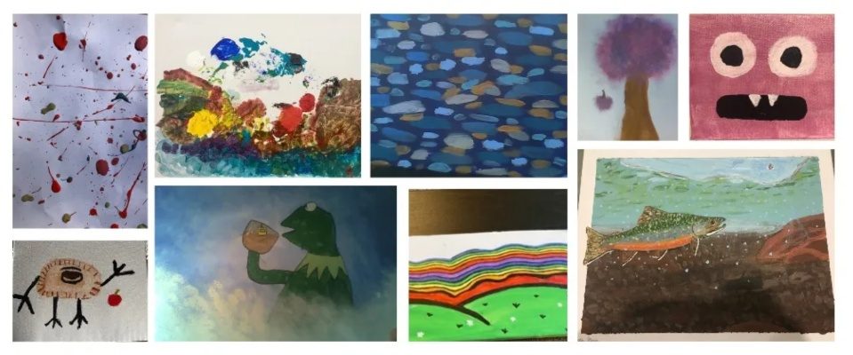 ArtRTUPageWebsiteRevision Student artwork panels compiled into a collage from the 2021-2022 program season
